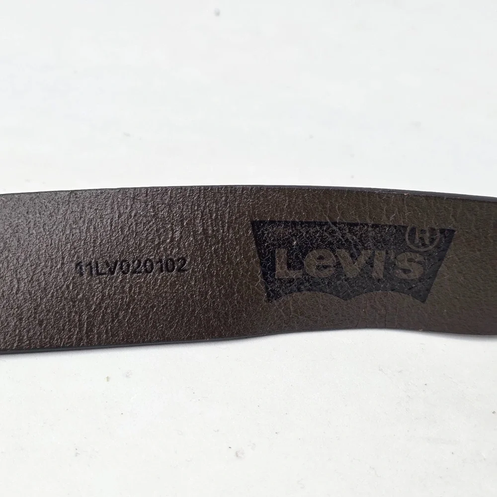 Levi's Genuine Leather Belt Brown Cut to Fit Size 34-42 Men's Adjustable